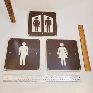 Set of 3 Vintage Signs - Mens & Womens & Both